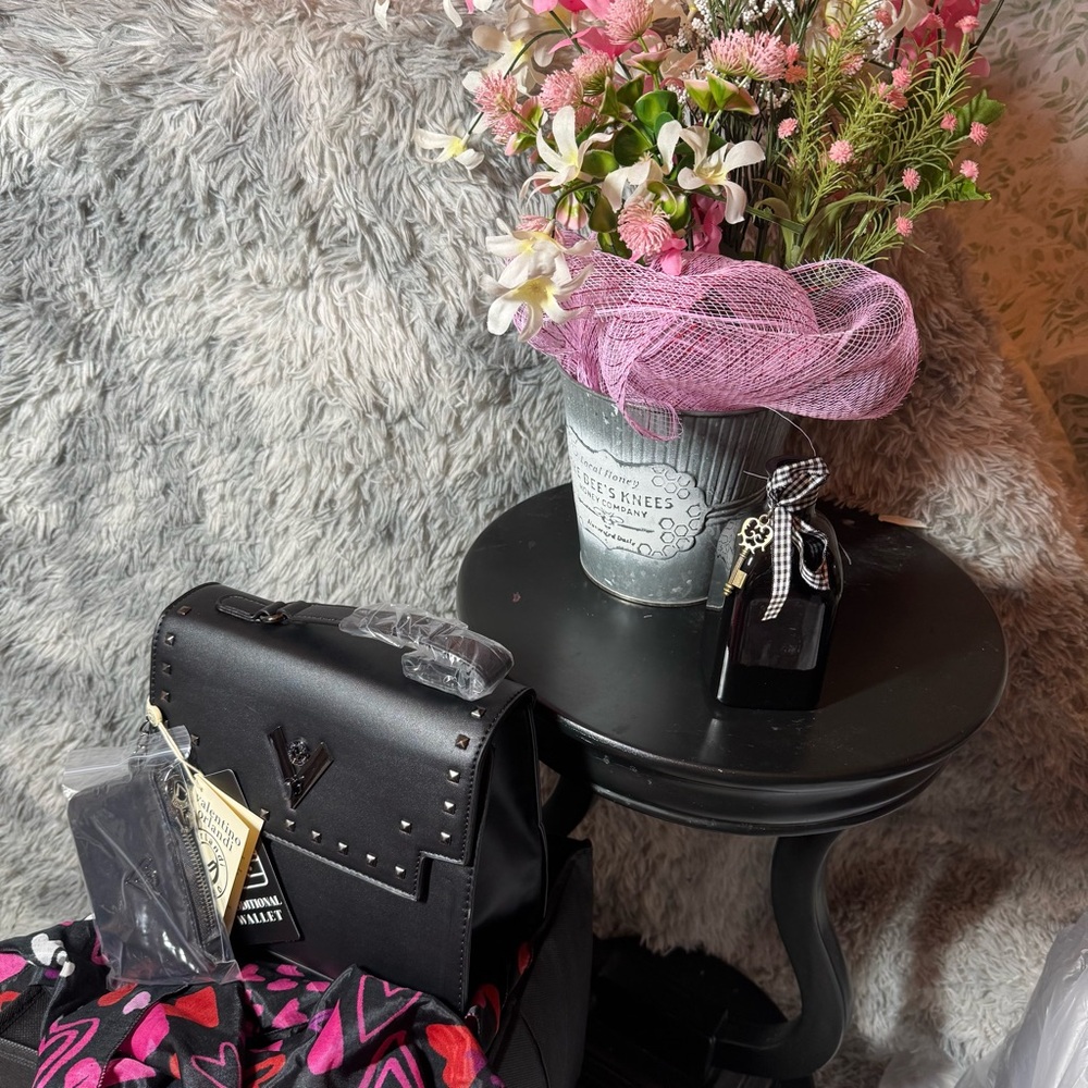 NWT BLACK VALENTINO ORLANDO SATCHEL BAG w/WALLET